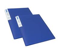 Rapesco 1673 Protège-Document avec 20 Pochettes, A4, Bleu, Lot de 2 | Protection Antibactérienne Germ-Savvy