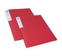 Rapesco 1674 Protège-Document avec 20 Pochettes, A4, Rouge, Lot de 2 | Protection Antibactérienne Germ-Savvy