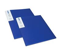 Rapesco 1675 Protège-Document avec 40 Pochettes, A4, Bleu, Lot de 2 | Protection Antibactérienne Germ-Savvy