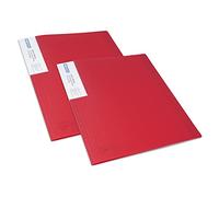 Rapesco 1676 Protège-Document avec 40 Pochettes, A4, Rouge, Lot de 2 | Protection Antibactérienne Germ-Savvy