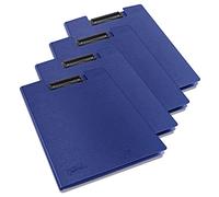 Rapesco 1698 Germ-Savvy Antibactérien, Porte-Blocs à Rabat A4, Bleu, Lot de 4