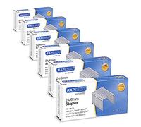 Rapesco 1736 Agrafes Galvanisées 24/6mm (No.16), 6 Boîtes de 5000