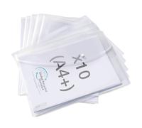 Rapesco 1816 ECO Pochette à Bouton Pression, A4+, Transparent, Lot de 10 | Matériau Recyclé