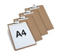 Rapesco 1821 Business Pack: 4 Porte-Blocs en Panneaux Durs à Grande Capacité, A4, Marron