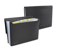 Rapesco 1843 ECO Trieur Valisette, 13 Compartiments, A4, Noir, Lot de 2 | 70 Feuilles par Section