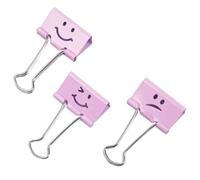 Rapesco Boite De 20 Pinces À Dessin Métal 19 Mm Rose Emoji