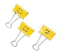 Rapesco Bte De 20 Pince Double Clip (L)32 Mm Jaune, Emoji