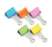Rapesco FbC32COL Pinces à Double Clip 32 mm, Couleurs Assorties, Lot de 10