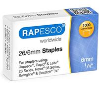 Rapesco Agrafes 26/6 Galvanisées – Boîte 1 000 pièces