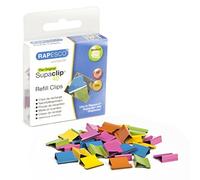 Rapesco RC4050MC Supaclip 40 Recharge de Pinces, Lot de 50 | Couleurs Assorties
