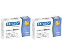 Rapesco S11661Z3 Agrafes Galvanisées 26/6 mm, Lot de 2000
