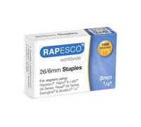 Rapesco S11661Z3 Agrafes Galvanisées 26/6mm (No.56), Lot de 1000