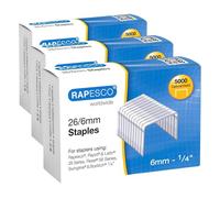 Rapesco S11662Z3 Agrafes Galvanisées 26/6mm (No.56), Lot de 5000
