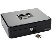 Rapesco SB0012B1 Caisse à Monnaie en Métal avec Serrure, 30 cm, Noir