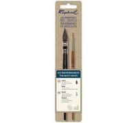 Raphaël Less Essentiels Pour L'aquarelle Les Indispensables - Lot de pinceaux - rond, estompeur - taille : 0, 2 Noir G