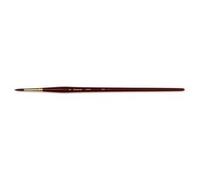 Raphaël Sépia Déco - Pinceau - rond - taille : 6/0 - 1.5 x 5 mm Burgundy handle, Plaqué or, Sépia G