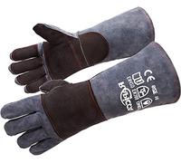 RAPICCA Gants cheminée en cuir résistants à la chaleur,16 pouces,gris foncé