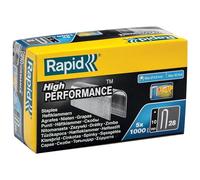 RAPID 11893510, Agrafes haute performance pour matériaux denses, couronne étroite N°28, longueur des branches 10mm, Pattes divergentes pour câbles, acier galvanisé avec revêtement résine, 5000 pièces