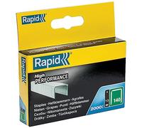 RAPID 11910731, Agrafes N°140, Longueur 10 mm, 2000 pièces, Pour les travaux de construction et d’isolation, Fil galvanisé, Haute performance Argent