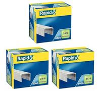 Rapid 24859800 Boîte de 5000 Agrafes 24/6 mm Galva (Lot de 3)