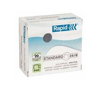 Rapid 24859800 Boîte de 5000 Agrafes 24/6 mm Galva | Utilisation avec agrafeuses de bureau et électriques, fil galvanisé, 24859800