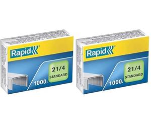 Rapid 24867600 Boîte de 1000 Agrafes 21/4 mm Galva (Lot de 2)