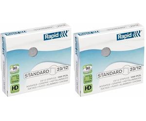 Rapid 24869400 Boîte de 1000 Agrafes 23/12 mm Galva (Lot de 2)