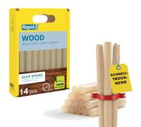 RAPID 40107360, Bâtons de Colle thermofusible, pour Bois, Jaune, ø 12 mm, Longueur 94 mm, 125 g