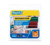 Rapid, 40108462, Bâtons de colle thermofusible, Couleur, Rouge, bleu, vert pailletés, Ovale