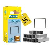 RAPID 40109543, Agrafes en fil plat N°958, Longueur 10mm, 1600 Pièces, Pour les outils ESCO et Novus, Fil galvanisé Gris