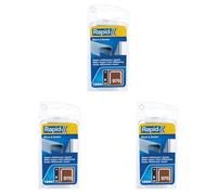 RAPID, 40109549, Agrafes en fil plat N°970, Longueur 6mm, 1344 pièces, Pour les outils Black&Decker, Fil galvanisé Gris (Lot de 3)
