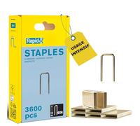 RAPID 40303093, Agrafes haute performance pour matériaux denses, couronne étroite N°606, longueur des branches 12mm, acier galvanisé avec revêtement résine, 3600 pièces, Boîte FSC