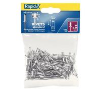 RAPID - Rivets Standard Ø3.2 x 8 mm - Rivets Aveugles en Aluminium - Sachet de 100 - Fixation Métal, Plastique & Automobile - Compatibles Pinces RP10, RP40, RP60, RP100 - (5000377)