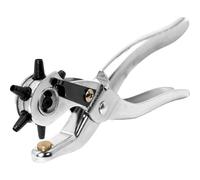 Rapid 5000408 RP03 Pince à poinçons pour cuir, Pour un Usage professionnel et pour le Bricolage, Pince perforatrice avec 6 tailles de poinçons - (2.0 à 4.5 mm)