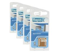 Rapid 970/08mm Galva Boîte de 1120 Agrafes Gris (Lot de 4)