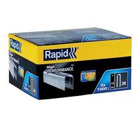 Rapid - Agrafes câbles n°36/ 10mm - 5000pcs - Boîte PRO (11884410) | Fil galvanisé, Haute performance - Couronne arrondie - Pointes affûtées - Pour câbles basse tension max 50V, 6mm de diamètre