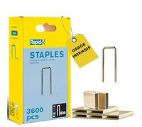 Rapid - Agrafes étroites n°606/ 18mm - 3600pcs - Emballage FSC (40303094) | Fil galvanisé recouvert de résine, Haute performance - Pointes affûtées - Pour matériaux denses, bois, cloisons, plancher