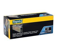 Rapid - Agrafes étroites n°606/ 25mm - 4000pcs - Boîte PRO (11737302) | Fil galvanisé recouvert de résine, Haute performance - Pointes affûtées - Pour matériaux denses, bois, cloisons, plancher