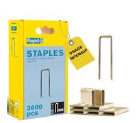 Rapid - Agrafes étroites n°606/ 30mm - 3600pcs - Emballage FSC (40303096) | Fil galvanisé recouvert de résine, Haute performance - Pointes affûtées - Pour matériaux denses, bois, cloisons, plancher