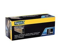 Rapid - Agrafes étroites n°606/ 30mm - 4000pcs - Boîte PRO (466301040) | Fil galvanisé recouvert de résine, Haute performance - Pointes affûtées - Pour matériaux denses, bois, cloisons, plancher