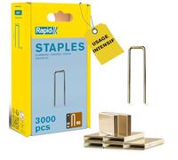Rapid - Agrafes étroites n°90/ 30mm - 3000pcs - Emballage FSC (5000125) | Fil galvanisé, Haute performance - Pointes affûtées recouvertes de résine - Pour l'agrafeuse pneumatique PBS151 Rapid