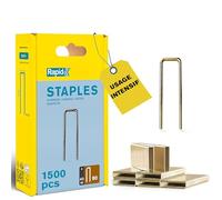 Rapid - Agrafes étroites n°90/ 40mm - 1500pcs - Emballage FSC (5000127) | Fil galvanisé, Haute performance - Pointes affûtées recouvertes de résine - Pour l'agrafeuse pneumatique PBS151 Rapid