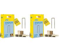 RAPID - Agrafes étroites n°90/40mm, Fil galvanisé enduit de résine, Haute performance Gris - Boîte FSC 1500 - (5000127) (Lot de 2)
