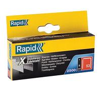 Rapid - Agrafes fil fin Inox n°53/ 8mm - 2500pcs - Boîte PRO (23808000) | Fil galvanisé, Haute performance - Discrètes - Pointes affûtées - Pour le textile, étiquetage et la décoration
