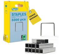 Rapid - Agrafes fil plat n°140/ 10mm - 5000pcs - Emballage FSC (40303090) | Fil galvanisé, Haute performance - Pointes affûtées - Pour les travaux de construction et d’isolation