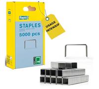 Rapid - Agrafes fil plat n°140/ 6mm - 5000pcs - Emballage FSC (40303088) | Fil galvanisé, Haute performance - Pointes affûtées - Pour les travaux de construction et d’isolation