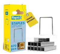 Rapid - Agrafes fil plat n°970/ 14mm - 672pcs - Emballage FSC (40109553) | Fil galvanisé, Haute performance - Pointes affûtées - Pour les outils Black&Decker