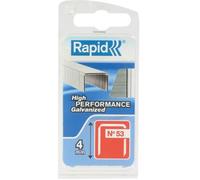 Rapid - Agrafes fil fin n°53/ 4mm - 1600pcs - Emballage FSC (40109501) | Fil galvanisé, Haute performance - Discrètes - Pointes affûtées - Pour le textile, étiquetage et la décoration