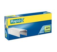 Rapid Agrafes 26/6 galvanisées 6 mm – capacité 20 feuilles – boîte de 5000