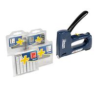 Rapid - Agrafeuse MS4.1 pour Agrafes N°53 & N°7 et Pointes N°8 & N°9, Pour Câbles & Tissus d'Ameublement avec Poignée Ergonomique et Pièces d'Usure 100% Acier (22542960) + 4 Paquets d'Agrafes Inclus